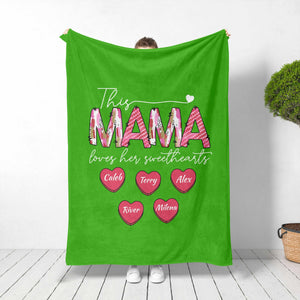 Personalized Mama Blanket With Kids Names: Sentimental Mom Gift For Mother's Day, Best Gift For Mother