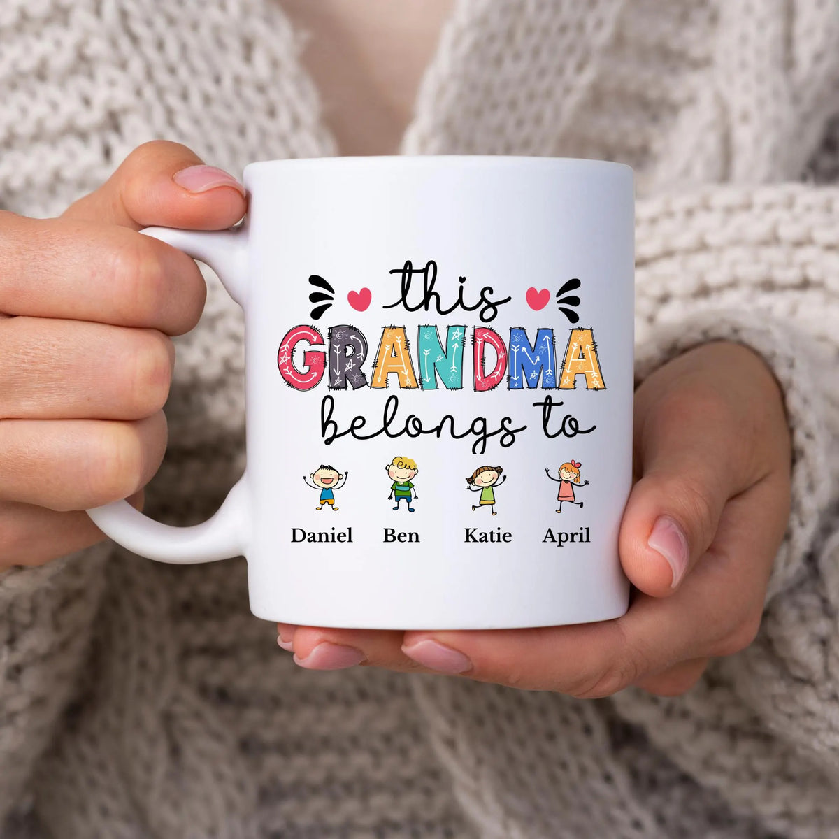 This Grandma Belongs To Mug Personalised Grandma Mug with Grandkids Names Custom Grandma Gift Grandma Gift from Grandkids
