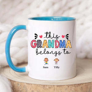 This Grandma Belongs To Mug Personalised Grandma Mug with Grandkids Names Custom Grandma Gift Grandma Gift from Grandkids