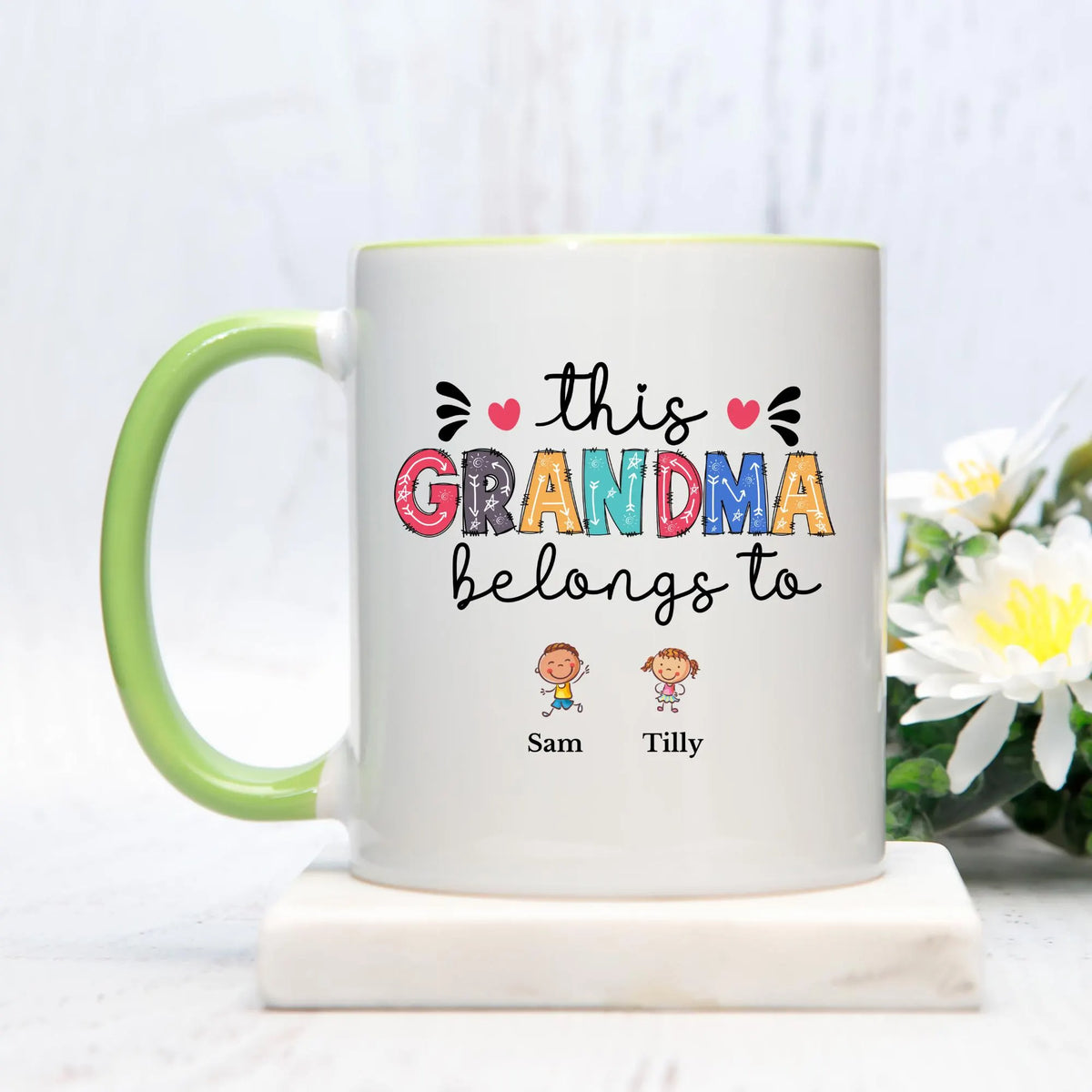 This Grandma Belongs To Mug Personalised Grandma Mug with Grandkids Names Custom Grandma Gift Grandma Gift from Grandkids