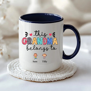 This Grandma Belongs To Mug Personalised Grandma Mug with Grandkids Names Custom Grandma Gift Grandma Gift from Grandkids