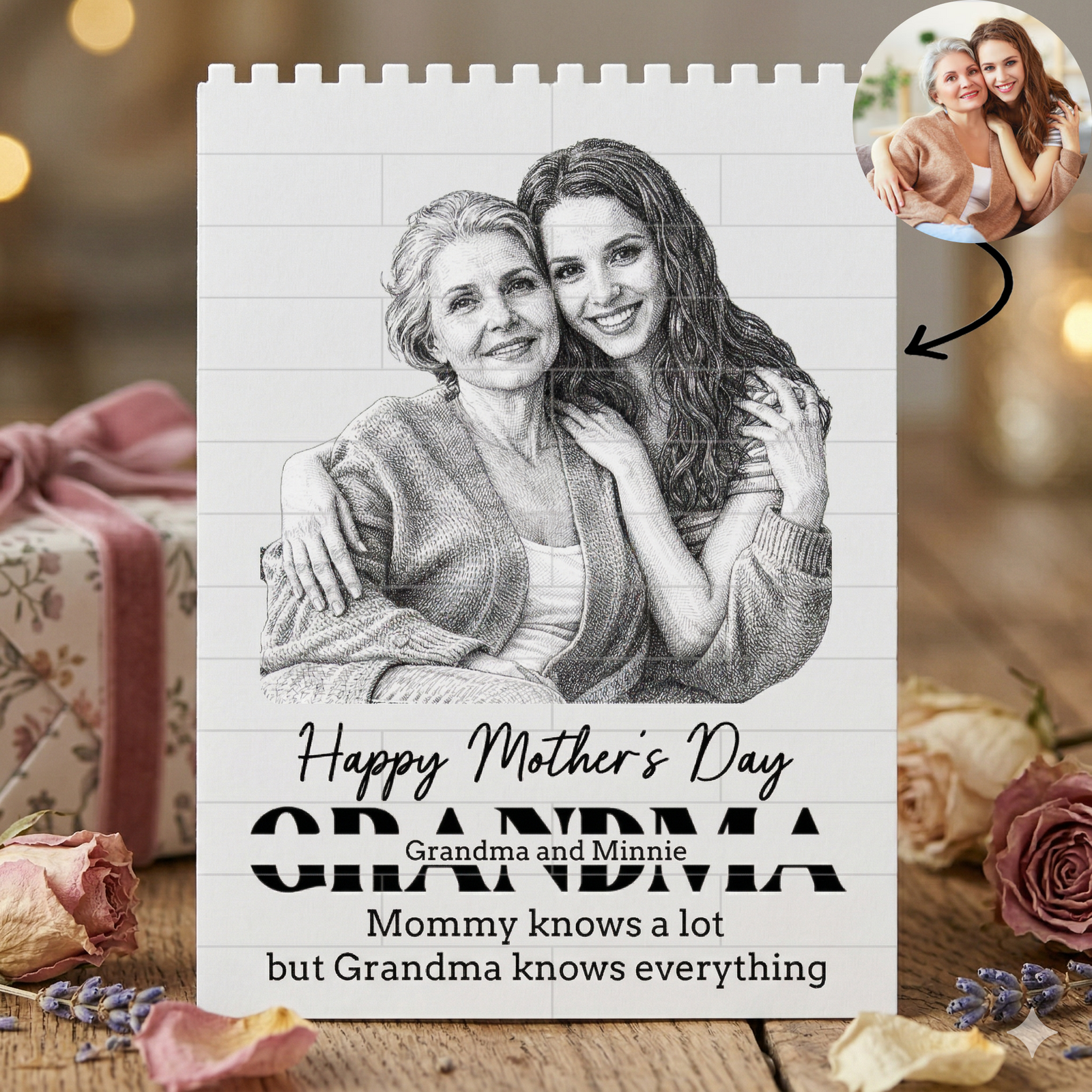 Custom Photo Happy Mother's Day Ever Building Block Mask.png