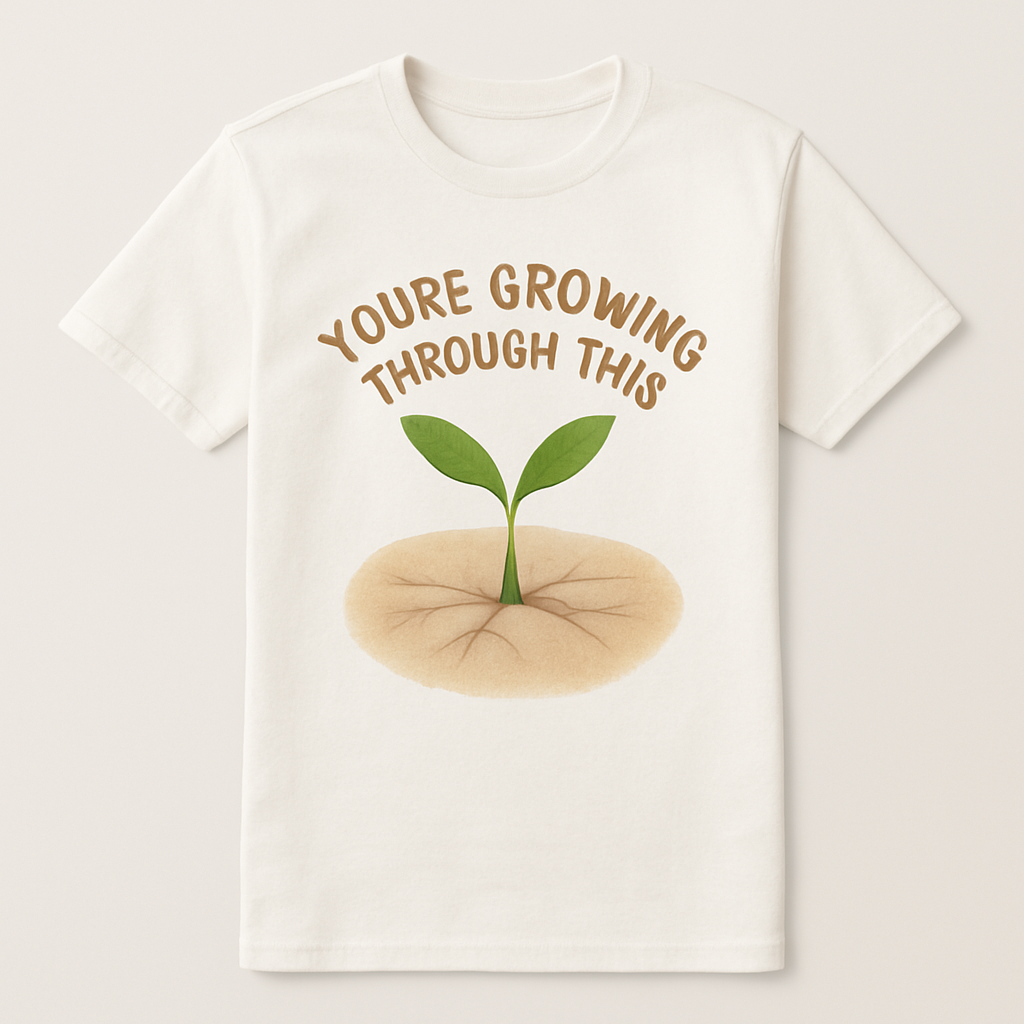 You’re Growing Through This Mental Health T-Shirt – Motivational Plant Graphic, Wellness Support Tee, Positive Affirmation Fitness Shirt Mental%20Health%20Fitness%20prompt%2014%20studio%20mockup.png