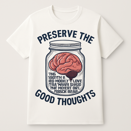 Preserve the Good Thoughts T-Shirt – Mental Health Motivation Tee, Brain Jar Graphic, Positive Mindset Fitness Top Mental%20Health%20Fitness%20prompt%2015%20studio%20mockup.png