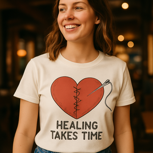 Healing Takes Time Mental Health Support T-Shirt – Stitched Heart Graphic, Self Care Positive Affirmation Tee, Wellness Recovery Apparel Mental%20Health%20Fitness%20prompt%2029%20lifestyle%20mockup.png