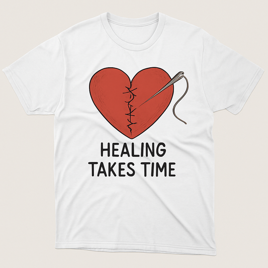 Healing Takes Time Mental Health Support T-Shirt – Stitched Heart Graphic, Self Care Positive Affirmation Tee, Wellness Recovery Apparel Mental%20Health%20Fitness%20prompt%2029%20studio%20mockup.png