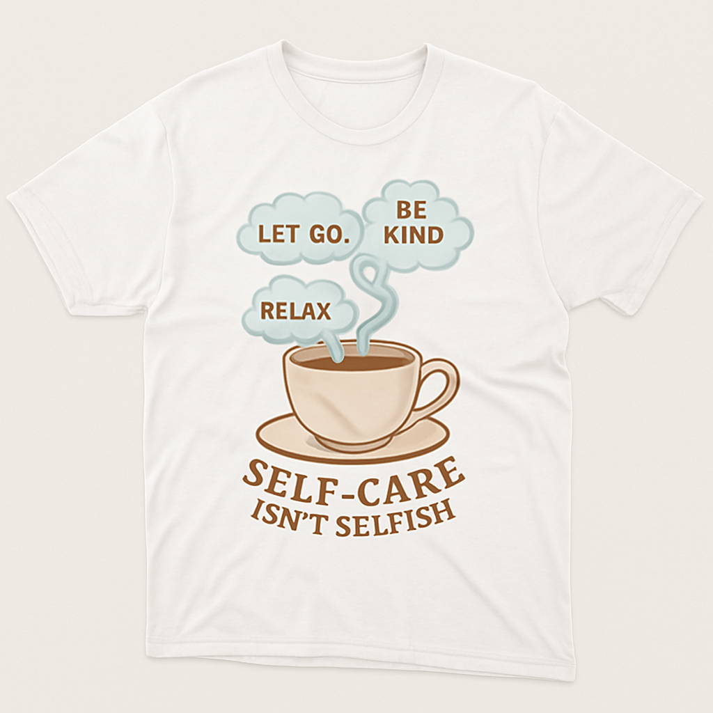 Self-Care Isn’t Selfish T-Shirt – Relax, Let Go, Be Kind Mental Health Positive Affirmation Tee – Mindfulness and Wellness Gift Mental%20Health%20Fitness%20prompt%2031%20studio%20mockup.png