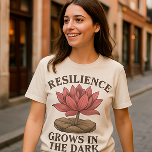 Resilience Lotus Flower Mental Health T-Shirt – Inspirational "Grows in the Dark" Motivational Wellness Tee for Fitness & Self-Care Mental%20Health%20Fitness%20prompt%2034%20lifestyle%20mockup.png