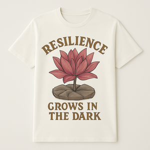 Resilience Lotus Flower Mental Health T-Shirt – Inspirational "Grows in the Dark" Motivational Wellness Tee for Fitness & Self-Care Mental%20Health%20Fitness%20prompt%2034%20studio%20mockup.png