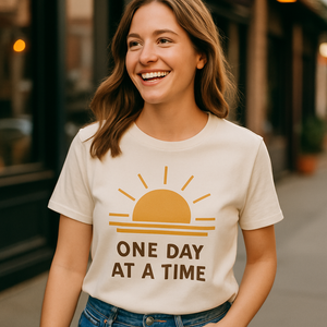 One Day at a Time Mental Health T-Shirt – Motivational Sunrise Graphic Tee for Mindfulness & Fitness Mental%20Health%20Fitness%20prompt%2036%20lifestyle%20mockup.png