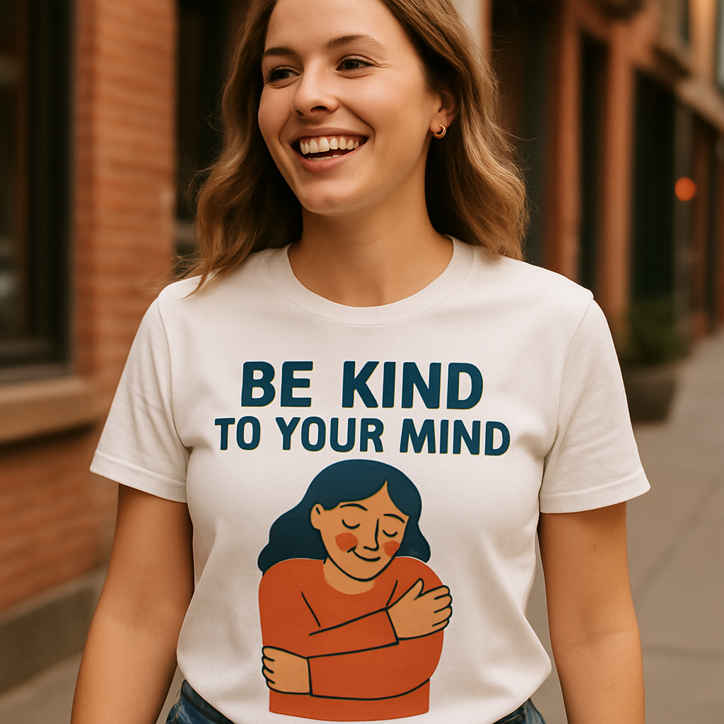Be Kind to Your Mind T-Shirt | Mental Health Awareness Self Care Graphic Tee | Motivational Wellness Shirt for Mindfulness Fitness Mental%20Health%20Fitness%20prompt%2037%20lifestyle%20mockup.png