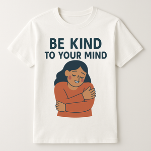 Be Kind to Your Mind T-Shirt | Mental Health Awareness Self Care Graphic Tee | Motivational Wellness Shirt for Mindfulness Fitness Mental%20Health%20Fitness%20prompt%2037%20studio%20mockup.png