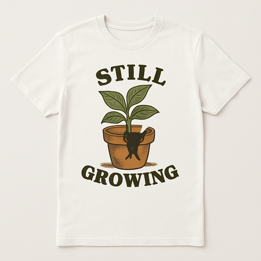 Still Growing Mental Health T-Shirt – Motivational Plant in Cracked Pot, Self Care Positive Growth Tee for Wellness & Fitness Mental%20Health%20Fitness%20prompt%2039%20studio%20mockup.png