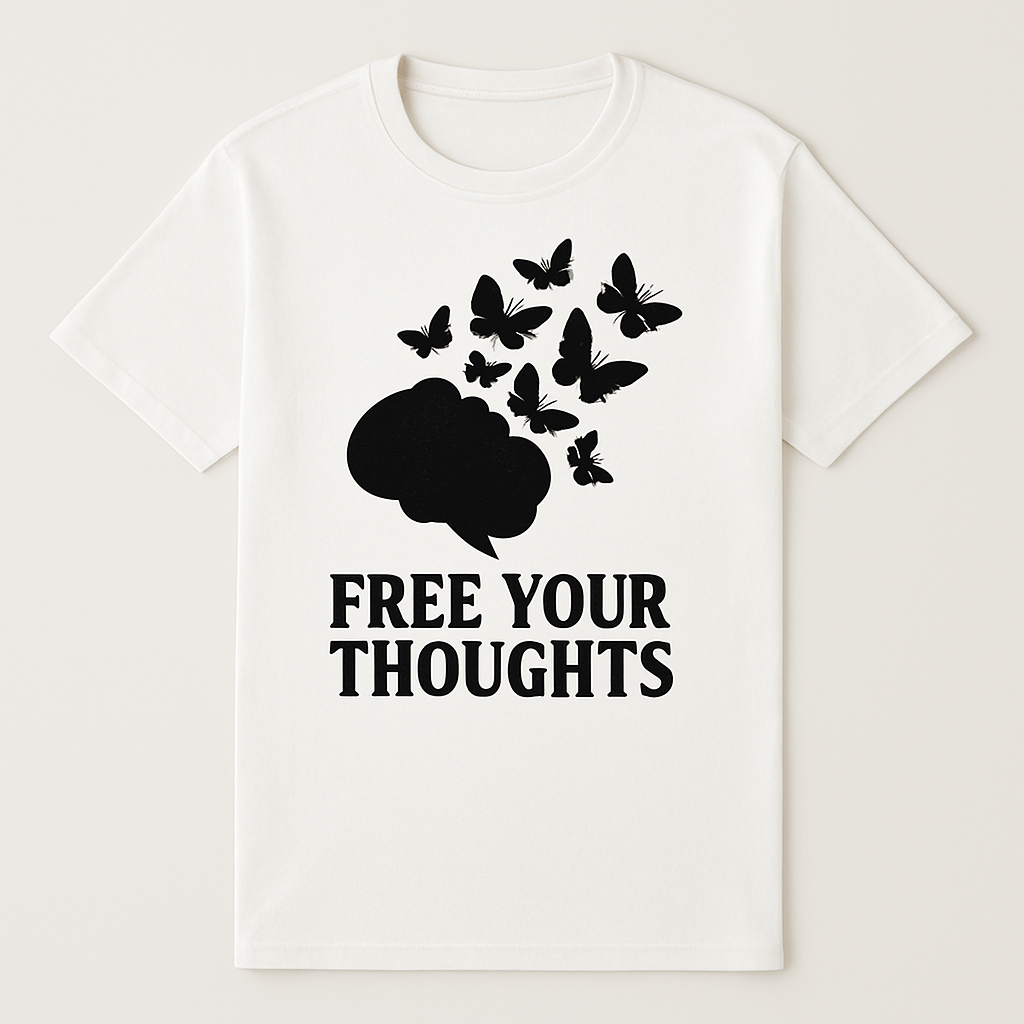 Free Your Thoughts Mental Health T-Shirt – Motivational Brain & Butterflies Mindfulness Tee – Positive Self Care Fitness Shirt Mental%20Health%20Fitness%20prompt%2040%20studio%20mockup.png
