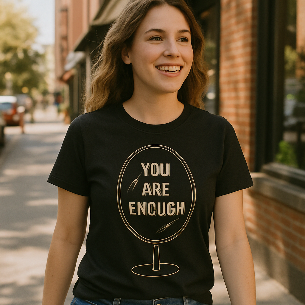 You Are Enough Mirror Mental Health T-Shirt – Positive Affirmation Fitness Tee, Self Care Motivational Shirt for Wellness Empowerment Mental%20Health%20Fitness%20prompt%2044%20lifestyle%20mockup.png