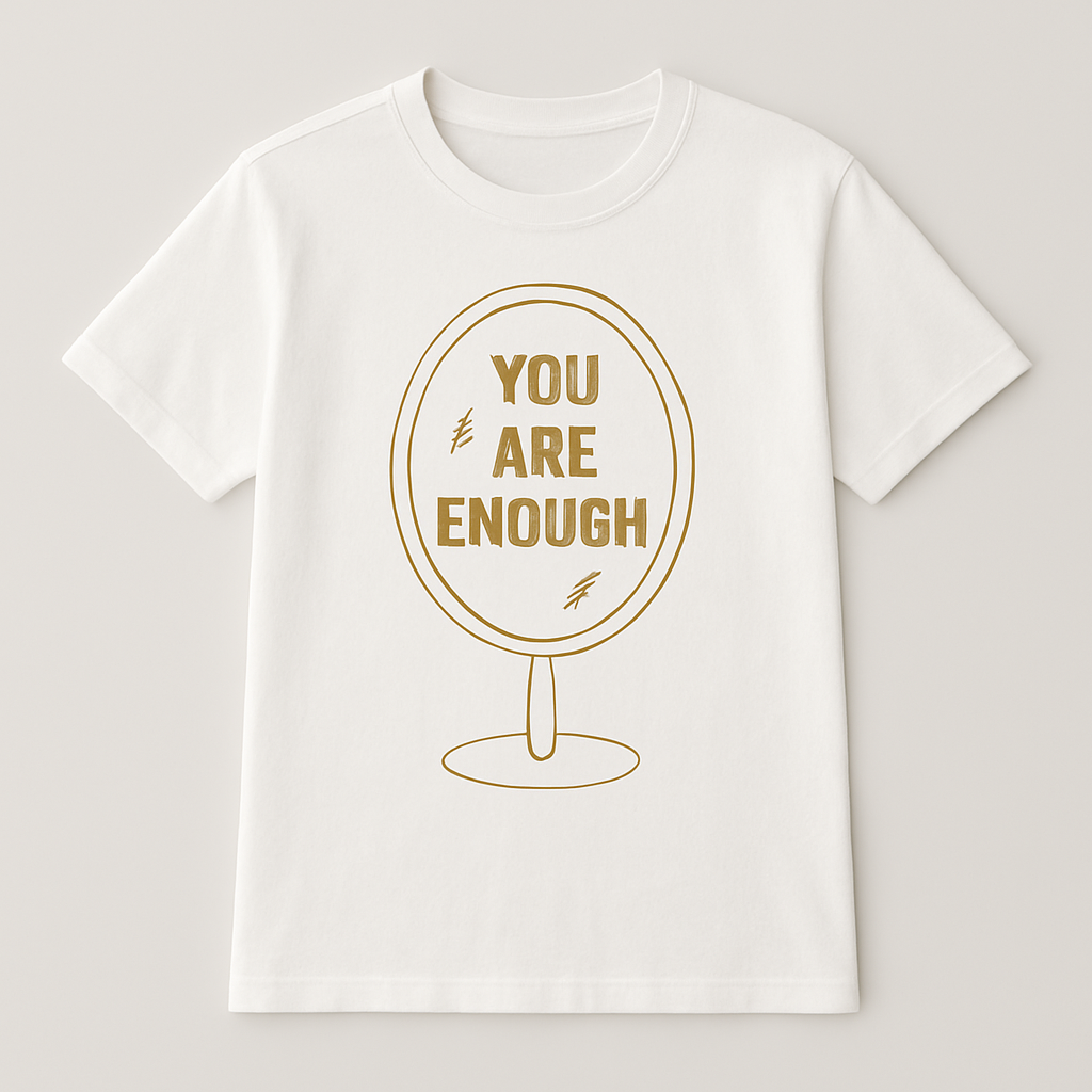 You Are Enough Mirror Mental Health T-Shirt – Positive Affirmation Fitness Tee, Self Care Motivational Shirt for Wellness Empowerment Mental%20Health%20Fitness%20prompt%2044%20studio%20mockup.png