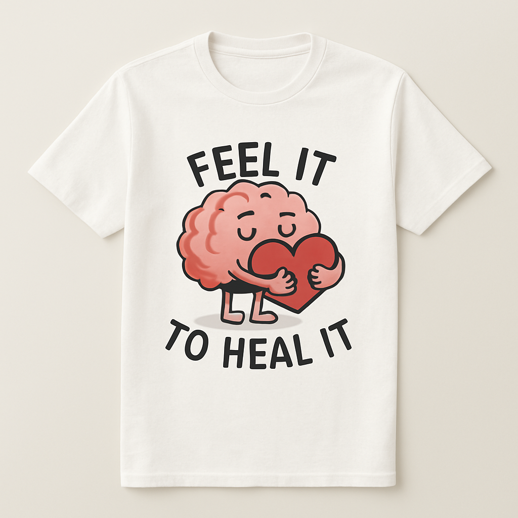Feel It to Heal It Mental Health T-Shirt – Cute Brain Hugging Heart, Self Care Tee, Motivational Wellness Gift, Mindfulness Fitness Apparel Mental%20Health%20Fitness%20prompt%2048%20studio%20mockup.png
