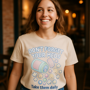 Don’t Forget Your Meds T-Shirt – Cute Pastel Mental Health Reminder Tee, Self Care Anxiety Support Gift, Wellness Medication Shirt Mental%20Health%20Fitness%20prompt%205%20lifestyle%20mockup.png