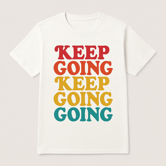 Keep Going Retro Motivational T-Shirt – Mental Health Fitness Positive Affirmation Tee, Inspirational Vintage Style for Wellness & Self Care Mental%20Health%20Fitness%20prompt%209%20studio%20mockup.png