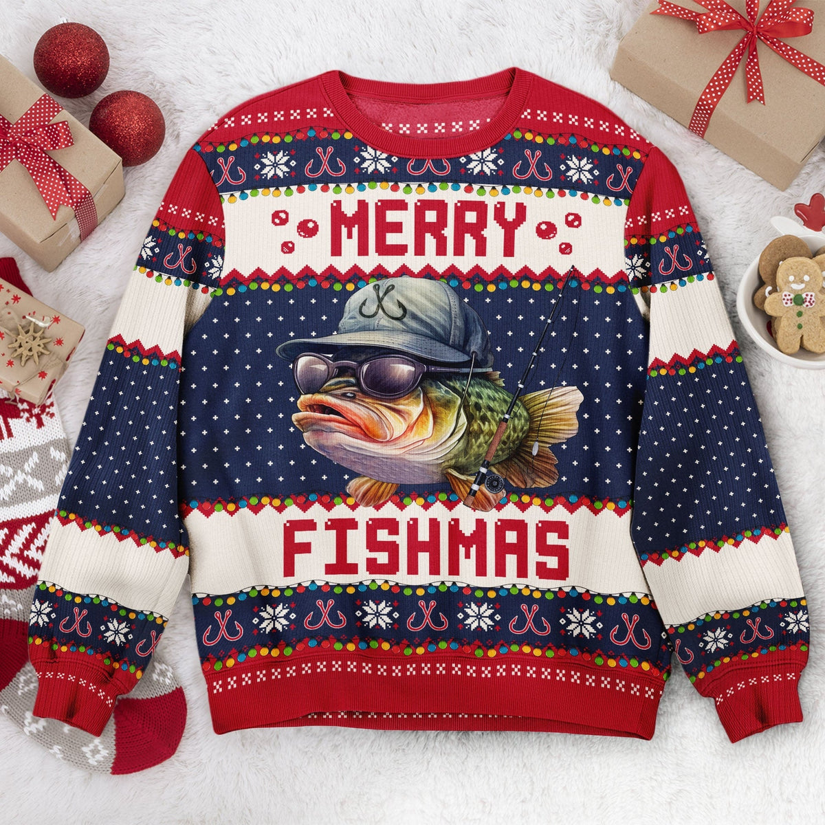 Merry Fishmas For Fishing Dad, Grandpa - Personalized Ugly Sweater Merry-Fishmas-For-Fishing-Dad_-Grandpa-Personalized-Sweatshirt1.jpg