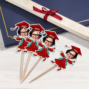 Custom Funny Face Class of 2026 - Graduation Decoration Cupcake Toppers
