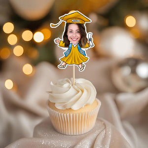 Custom Funny Face Class of 2026 - Graduation Decoration Cupcake Toppers