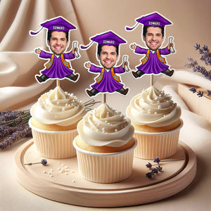 Custom Funny Face Class of 2026 - Graduation Decoration Cupcake Toppers
