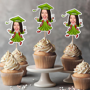 Custom Funny Face Class of 2026 - Graduation Decoration Cupcake Toppers