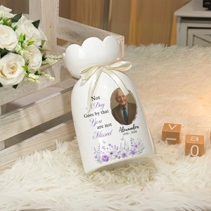 Not A Day Goes By Personalized Ribbon Tie Flower Vase