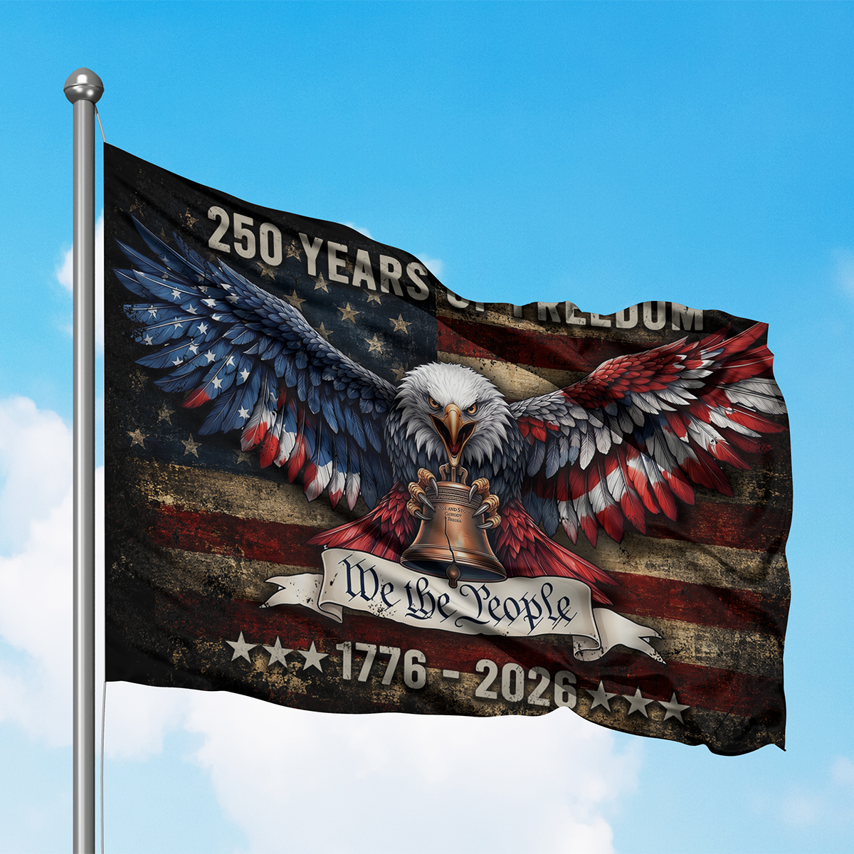 250 Years of Freedom Patriotic United States House Flag