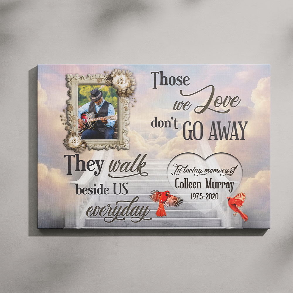 Heartfelt Personalized Memorial For Loved One Canvas for Loss - 'Heaven in Our Home'