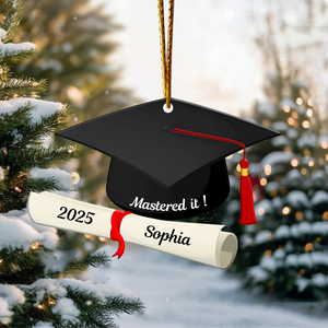 Personalized School Graduation Custom Shape Ornament, Custom Graduation, Class Of 2025, Graduation Gifts, Graduation Christmas Ornament