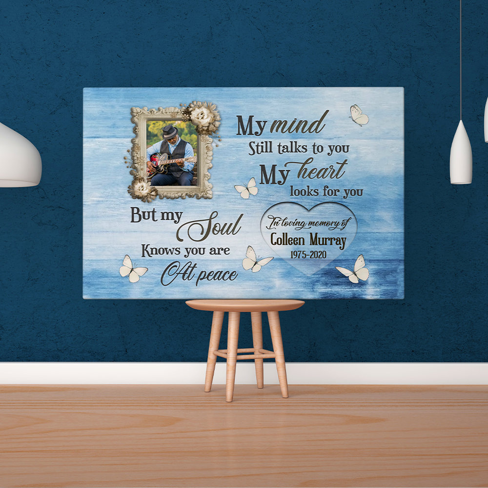 Heartfelt Personalized Memorial For Loved One Canvas for Loss - 'Heaven in Our Home'