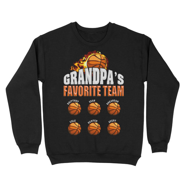 Personalized Grandpa Basketball shirt with grandkids names - Custom Basketball gifts for dad grandpa birthday gift for grandpa shirt