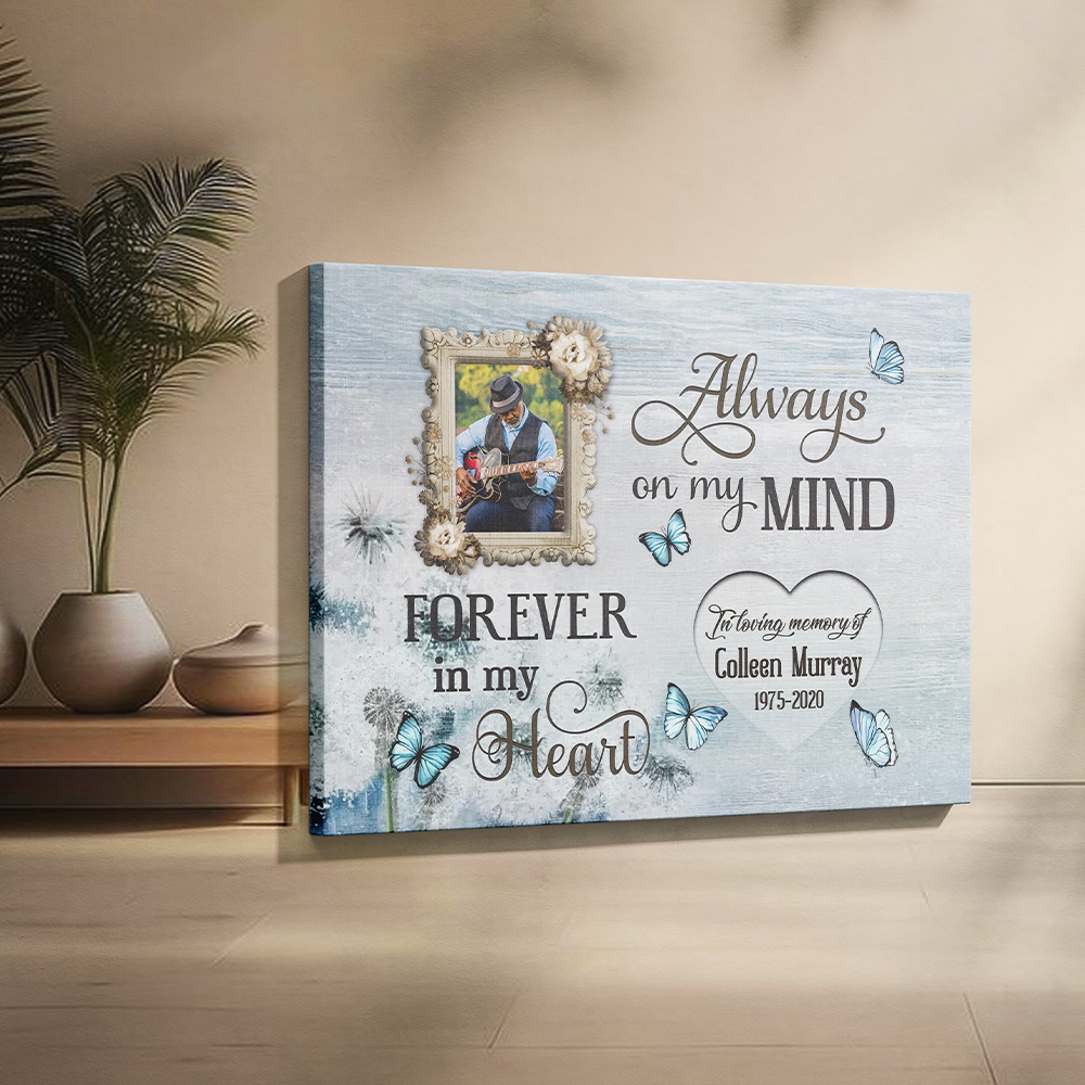 Heartfelt Personalized Memorial For Loved One Canvas for Loss - 'Heaven in Our Home'