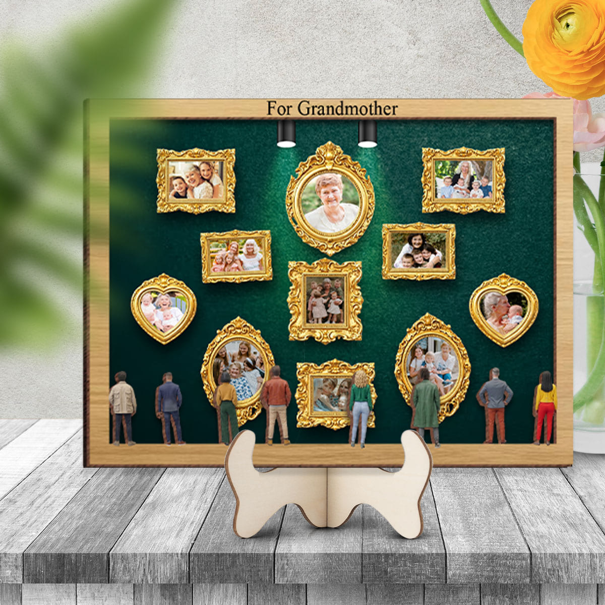 Personalized Grandma's Memory Museum Photo Frame Mini Museum Frame Box,Mother's Day Gift,Gift for Mom & Grandma