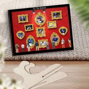 Personalized Mini Baseball Museum Wooden Frame, Custum Photos Museum, Baseball Lovers Gift, Baseball Team Gift, Baseball Coach Gift