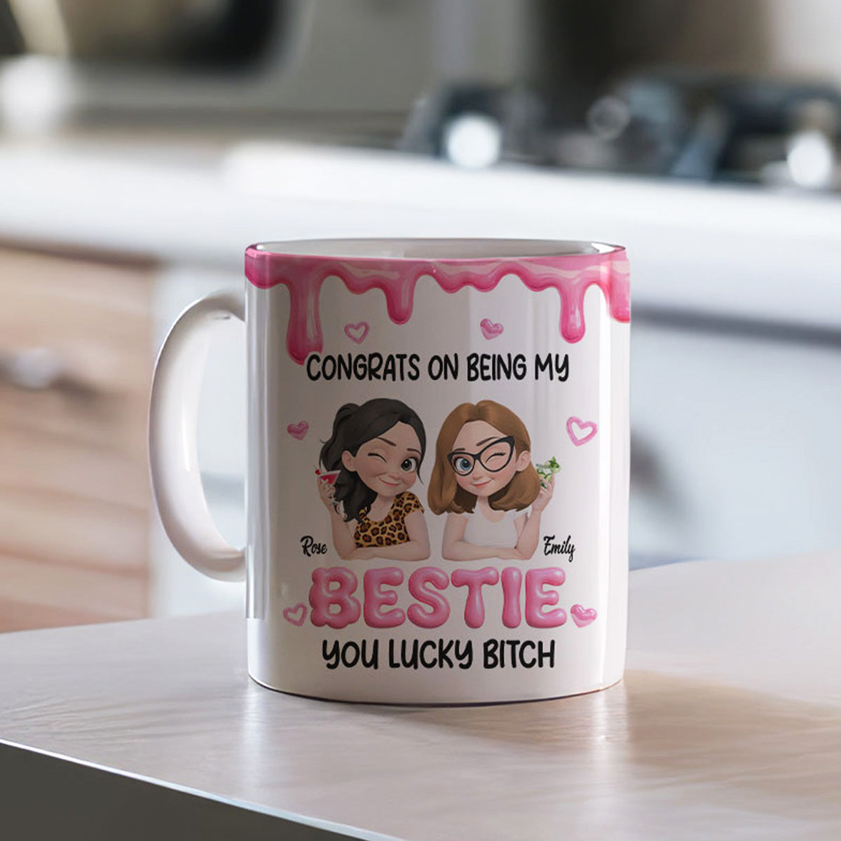 Congrats On Being My Sister You're Lucky - Personalized Mug - Gift For Soul Sister, Bestie, BFF