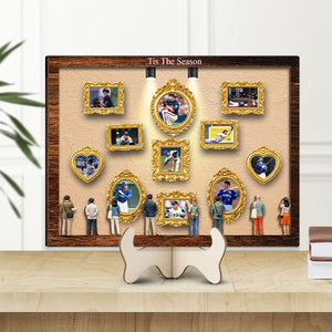 Personalized Mini Baseball Museum Wooden Frame, Custum Photos Museum, Baseball Lovers Gift, Baseball Team Gift, Baseball Coach Gift