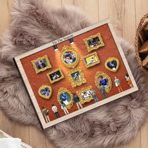 Personalized Mini Baseball Museum Wooden Frame, Custum Photos Museum, Baseball Lovers Gift, Baseball Team Gift, Baseball Coach Gift