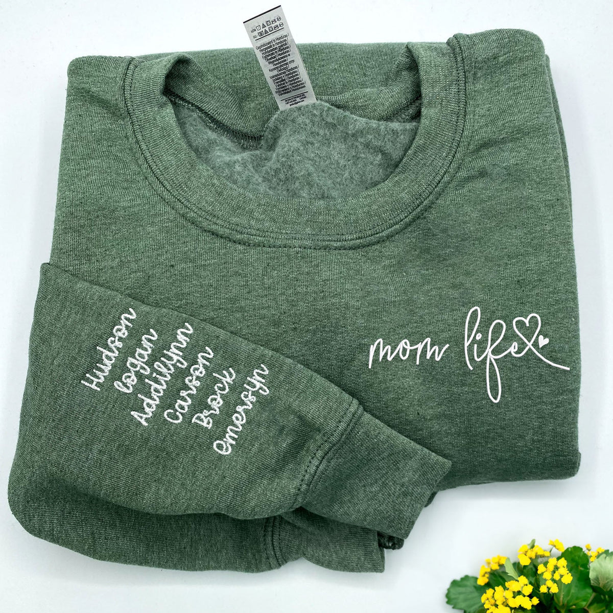 Mom Life Sweatshirt or Hoodie , Embroidered Gift For Mom from Kids, Mother's Day Gift