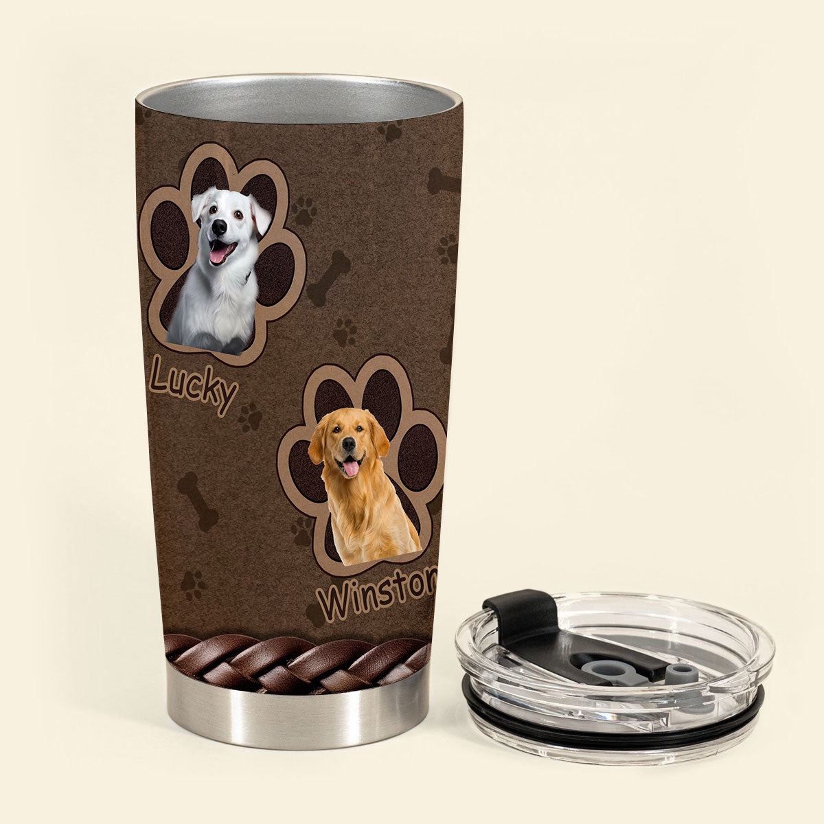 My Dogs Think I'm Awesome - Personalized Custom Dog Photo Tumbler