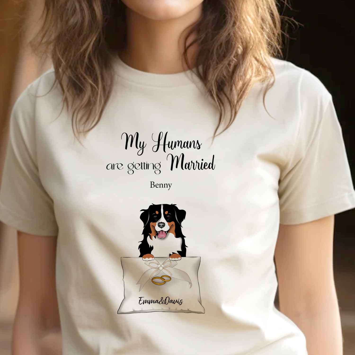 My Humans Are Getting Married Personalized Tshirt Funny Dog Shirt Wedding Gifts Funny Gift For Couple Dog Lovers Gift