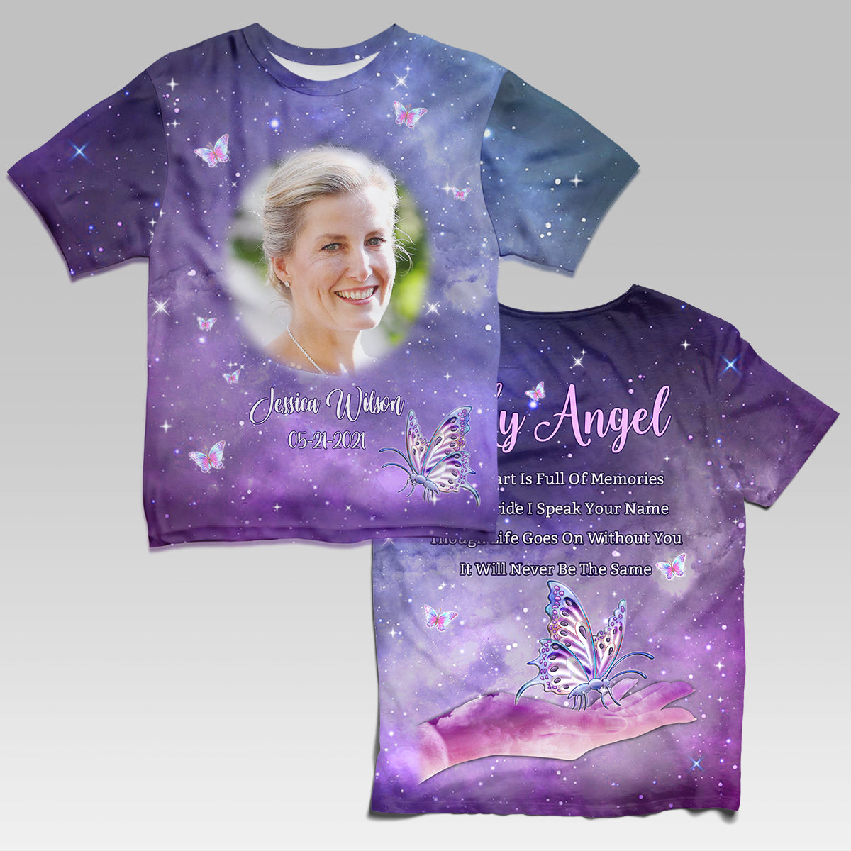 My Heart Is Full Of Memories Personalized 3D All Over Print Shirt Memorial