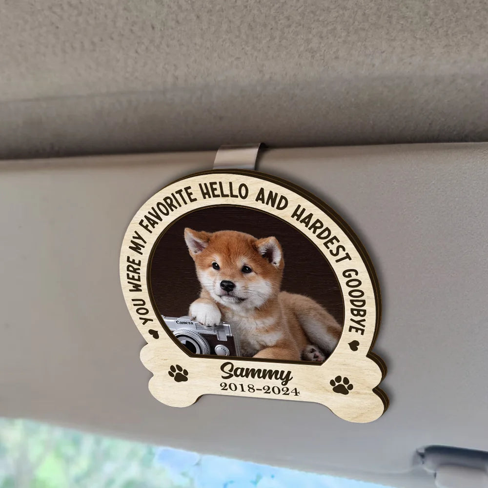 Custom Photo Memorial You Would Have Lived Forever - Personalized Custom Shaped Car Visor Clip, Memorial Dog