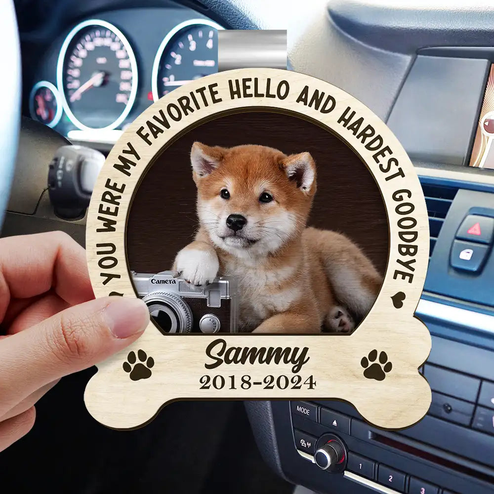 Custom Photo Memorial You Would Have Lived Forever - Personalized Custom Shaped Car Visor Clip, Memorial Dog