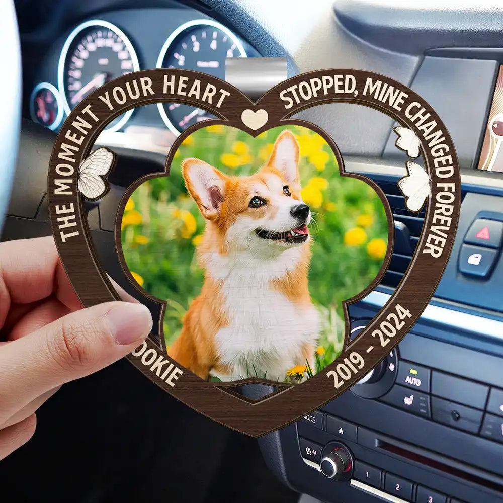 Custom Photo Memorial You Were My Favorite Hello And My Hardest Goodbye - Personalized Custom Shaped Car Visor Clip, Memorial Dog, Memorial Cat