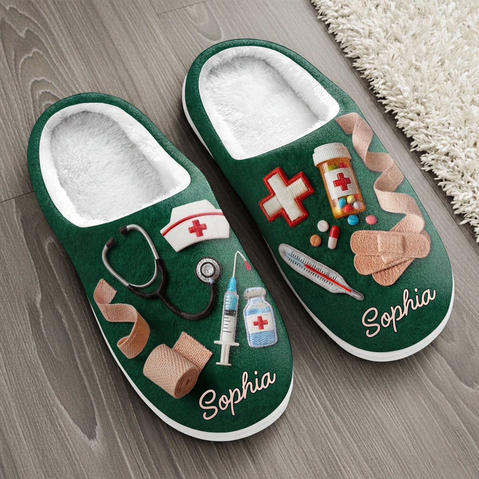 Comfort For A Hero, Personalized Unisex Slippers, Gift For Nurses