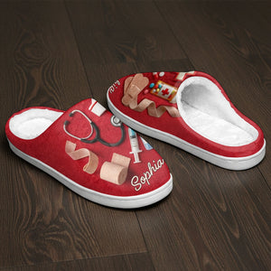 Comfort For A Hero, Personalized Unisex Slippers, Gift For Nurses