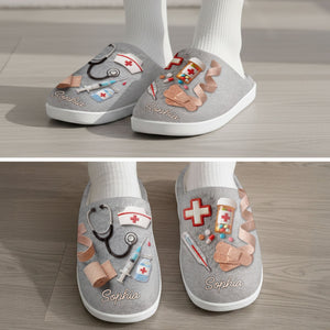 Comfort For A Hero, Personalized Unisex Slippers, Gift For Nurses